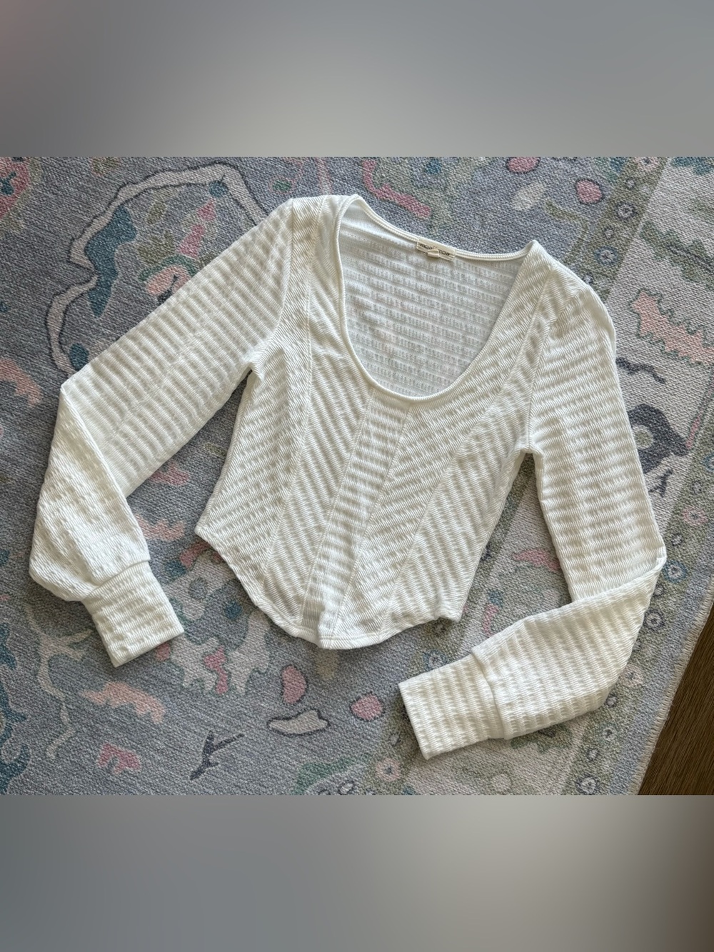 White U Neck Corset Inspired Top